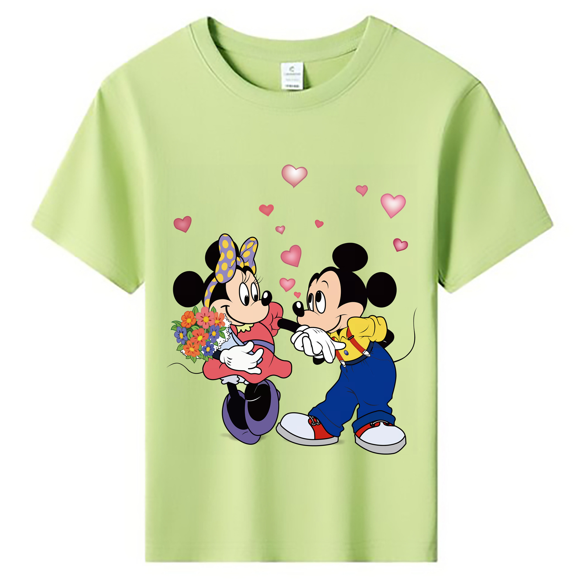 （画像用） ミッキーマウス Mickey Mouse 綿100％キッズTシャツ（フロントプリント）